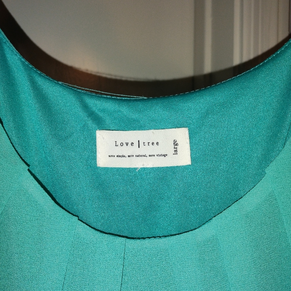 🟣Green sleeveless size large dress - Picture 2 of 3